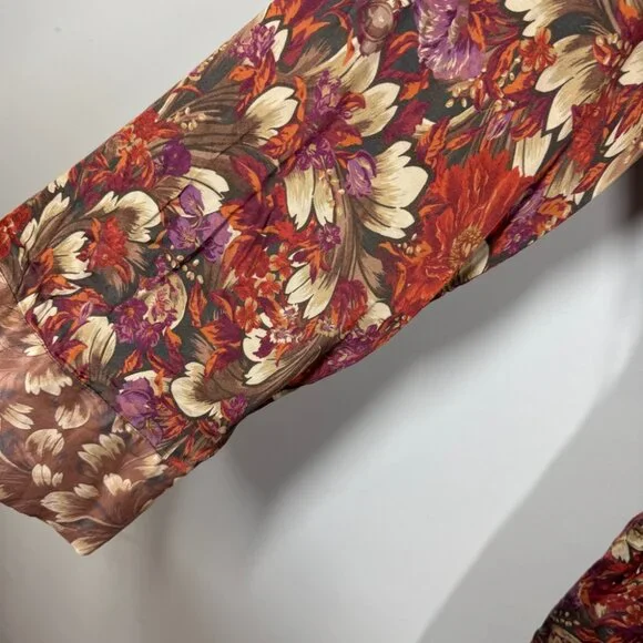 REVOLVE Tell Your Friends Floral Kimono Robe  Size S Boho Sheer Tie Waist - Picture 6 of 14